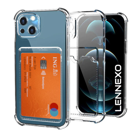 Siliconen ShockProof Hoesje Met Pashouder Geschikt Voor iPhone 13 Mini