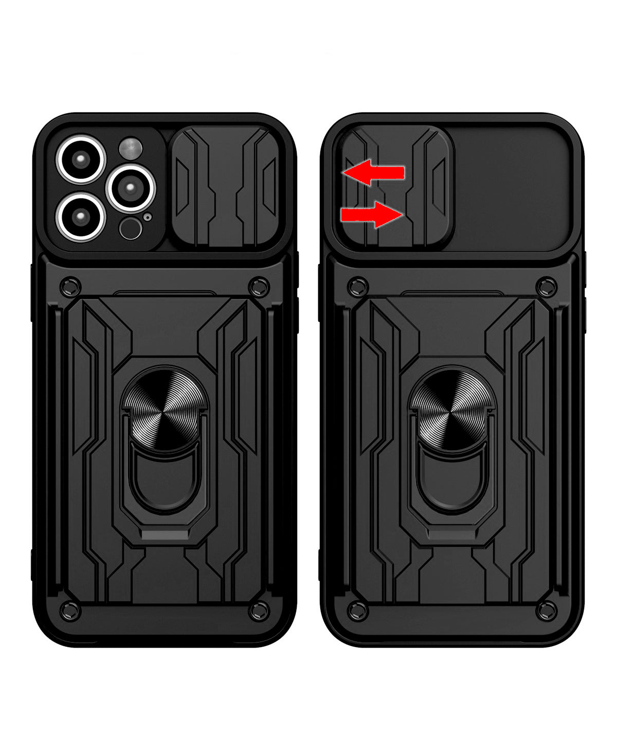 Armor Hoesje Met Pashouder Geschikt Voor iPhone 12 Pro Max- Zwart